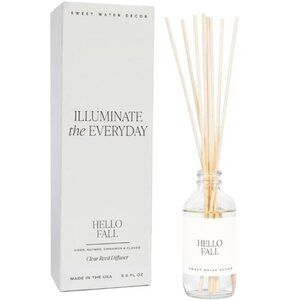 Sweet Water Decor Hello Fall Reed Diffuser Set - Hot Cider, Cinnamon, Cloves